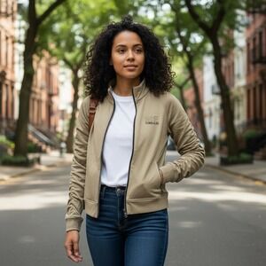 VTG Y2K RARE Marithe Francois Girbaud Sand Logo Sleeve Cincher Jacket Size S NEW